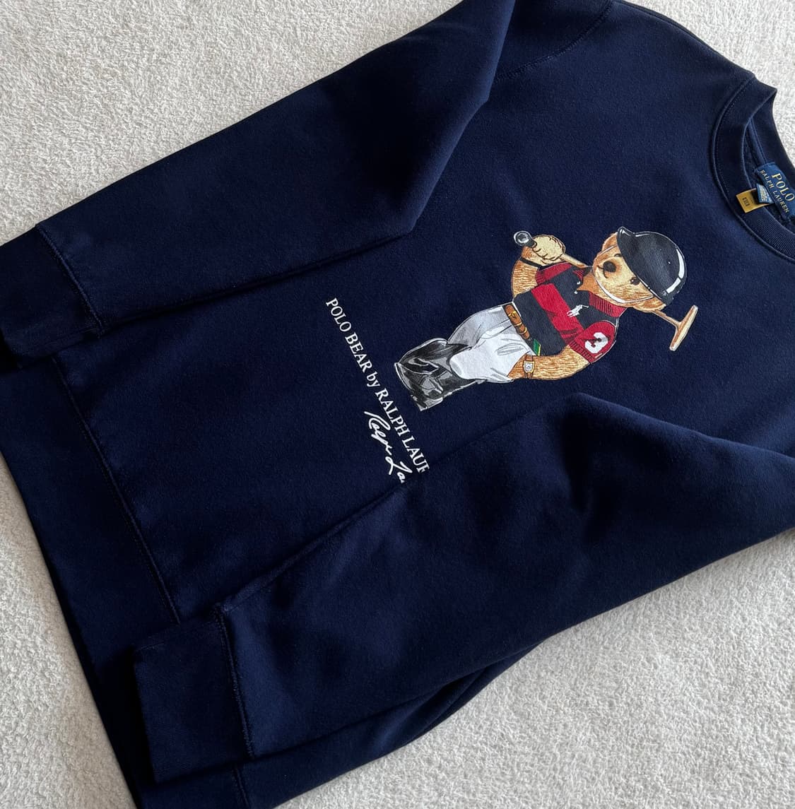 폴로 랄프로렌 네이비 빅 테디베어 맨투맨 (QR) 상품이미지6