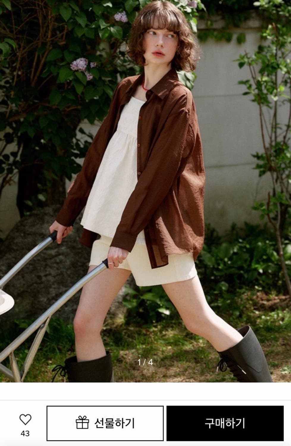 (새상품) 어몽 브라운 셔츠 상품이미지3