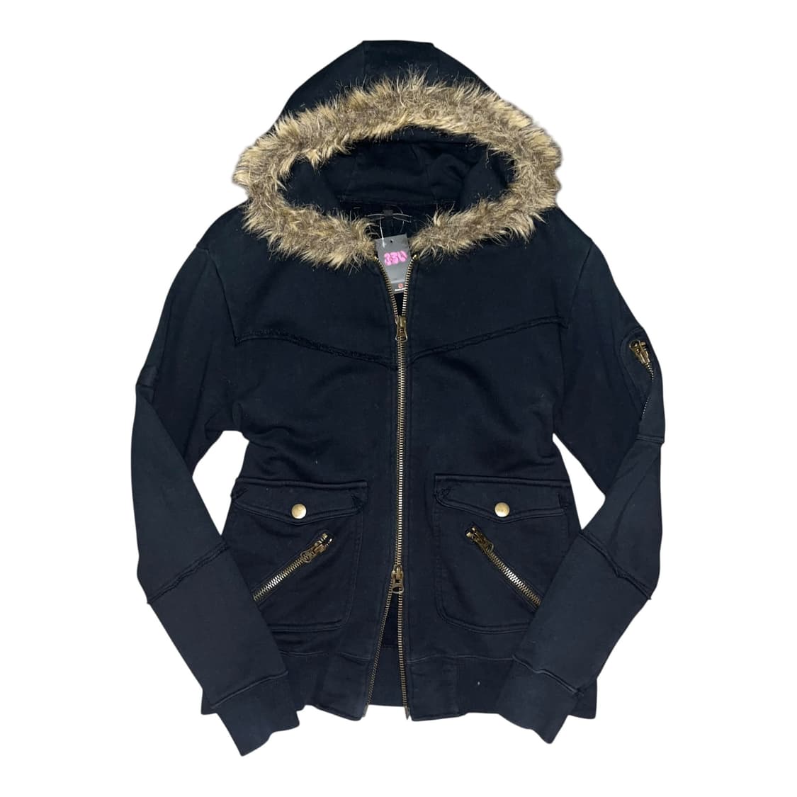 퍼후드 입체포켓 투웨이 후드집업 y2k갸루펑크 상품이미지1