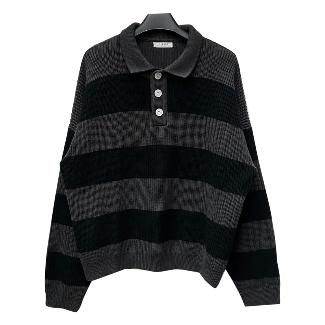 VTG 오버핏 헤비 스트라이프 카라 니트 FREE 상품이미지1