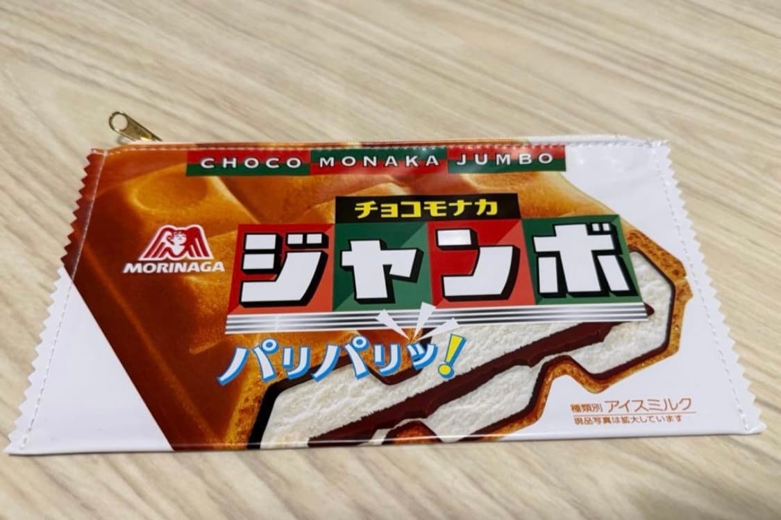 일본 모나카 아이스크림 파우치 필통 갸루 빈티지 고전문구 음식 패러디 상품이미지1
