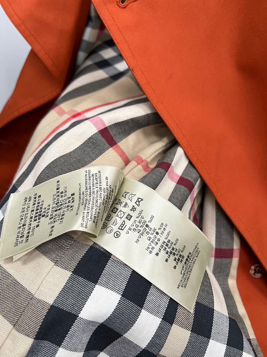 여) 버버리 오렌지 트렌치코트 상품이미지9