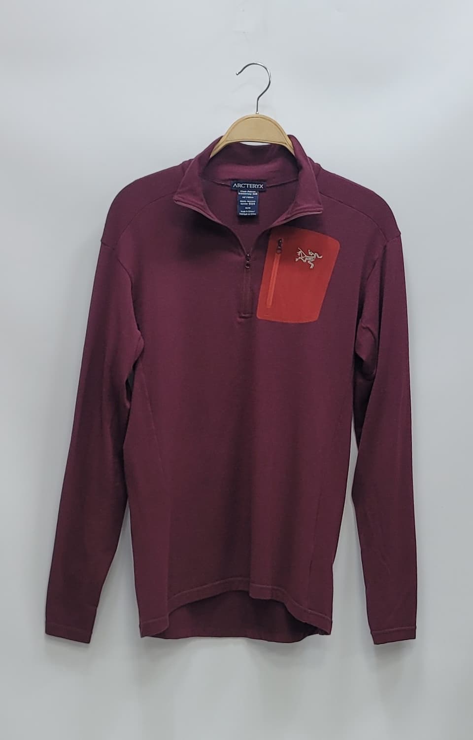 ARCTERYX 아크테릭스 로 LT 집 넥 티셔츠 / 남 M 버건디  상품이미지1