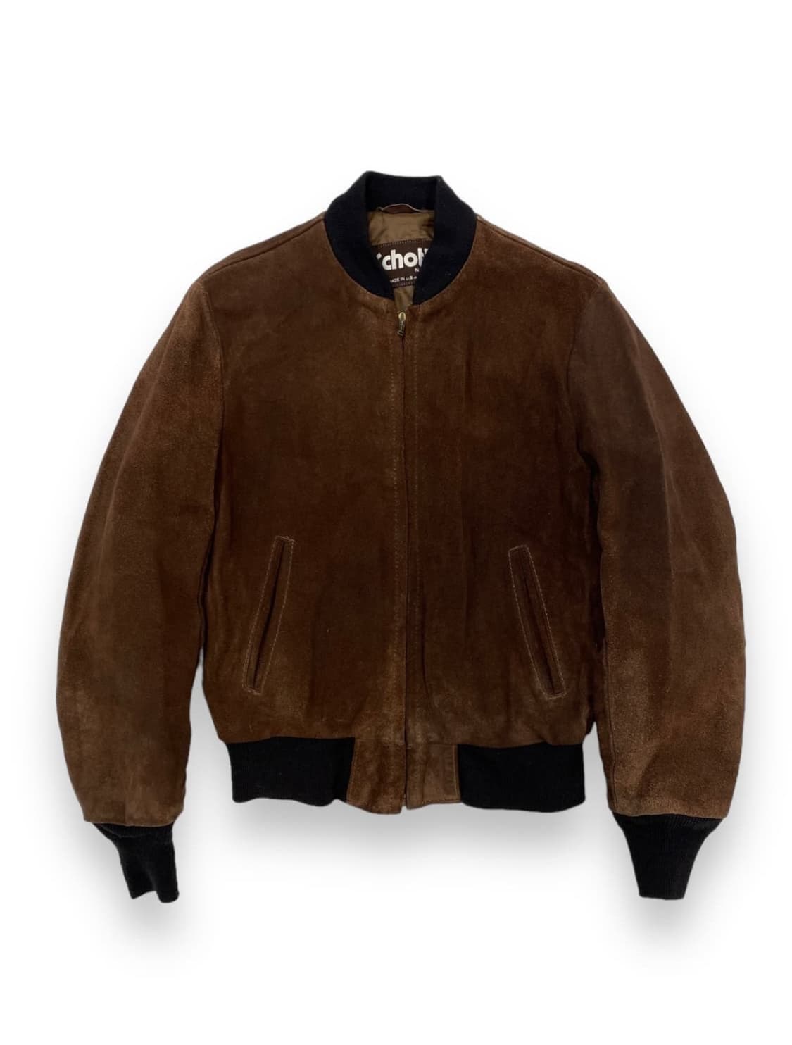 80s 쇼트 스웨이드 봄버 자켓 상품이미지5