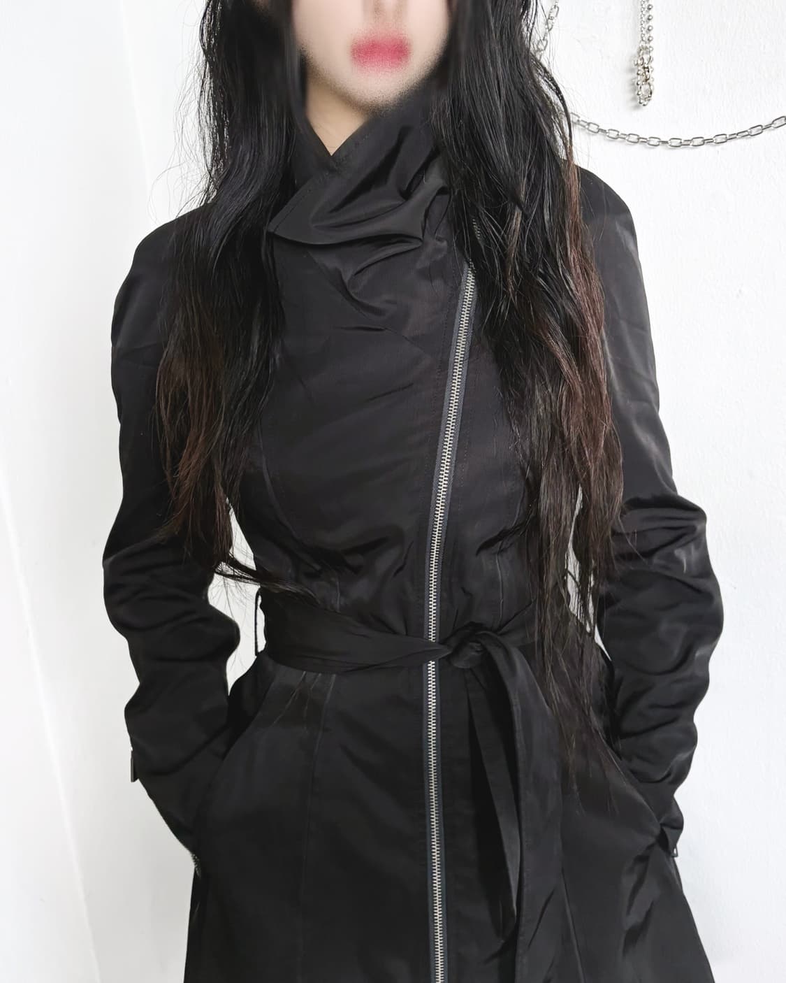 a/x 아르마니 사선지퍼 하이넥 코트 상품이미지3