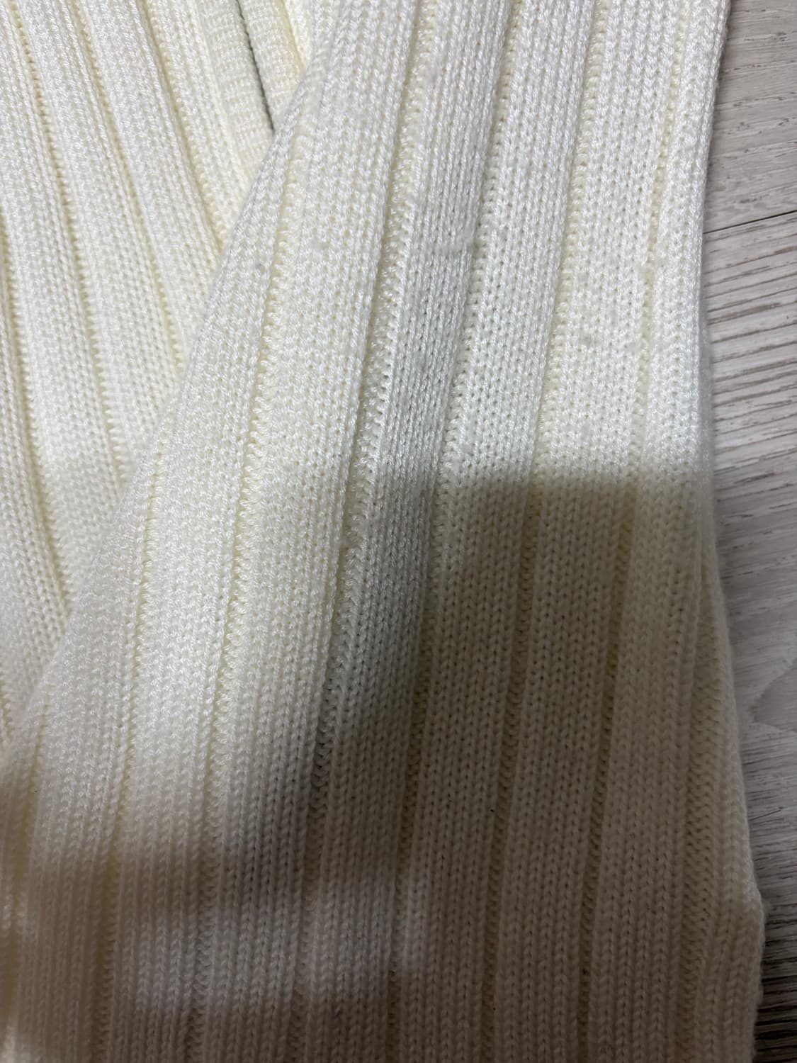 갸루 퍼 니트집업 화이트 아케호무 레이어룸 큐빈티지 상품이미지3