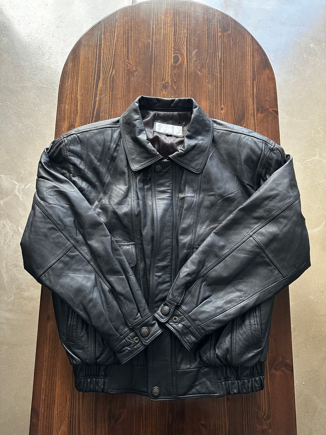 예케 빈티지 블루종 레더 자켓  상품이미지1