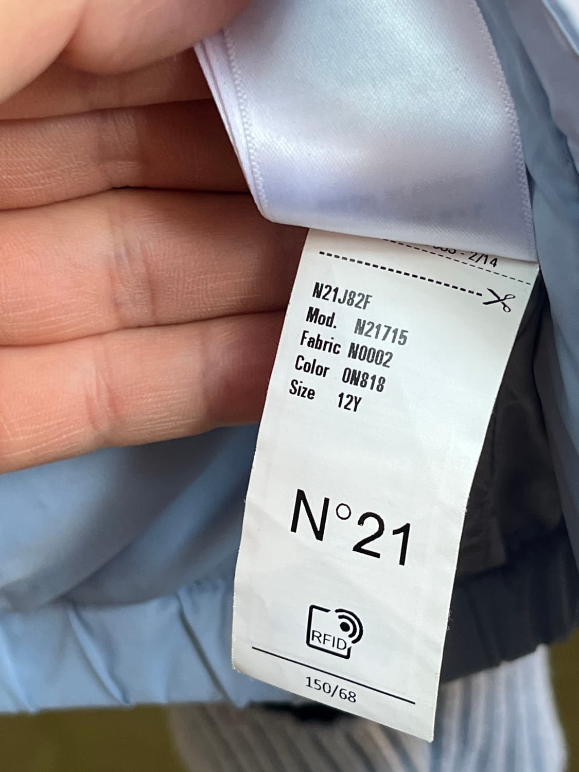 N21 키즈 블루 니트 패널 푸퍼 재킷 12 상품이미지6