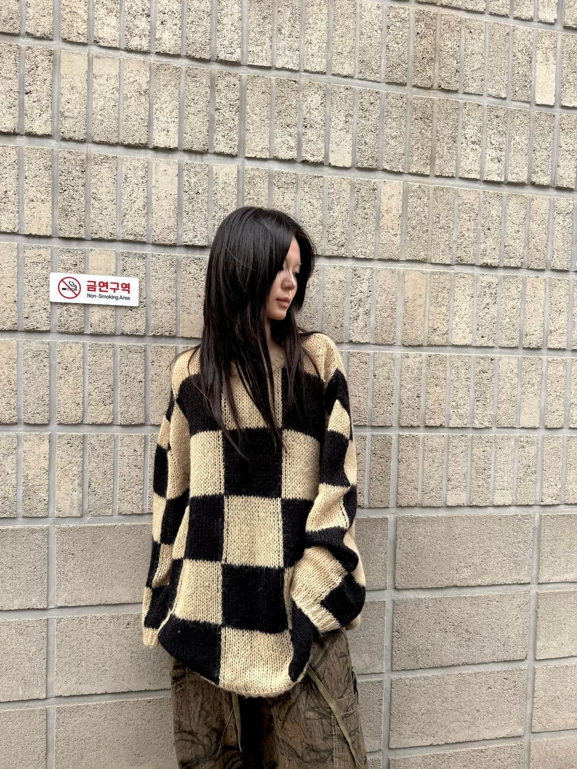 더 오픈 프로덕트 체크 니트 상품이미지7