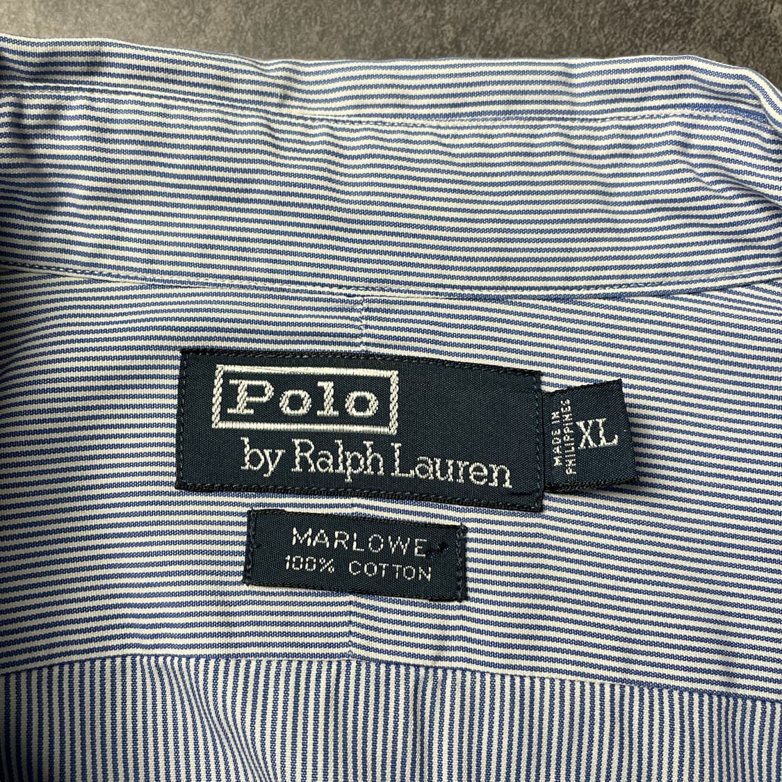 RALPH LAUREN 랄프로렌 블루 스트라이프 코튼 셔츠 A00420 상품이미지10