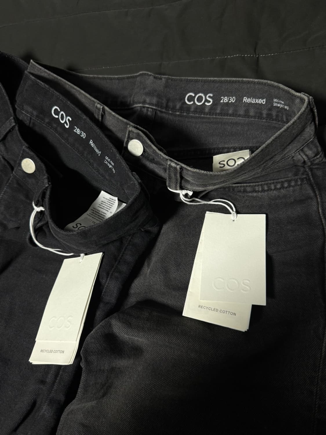 [일괄] 코스 릴렉스드 스트레이트레그 진 블랙/그레이 (28) 상품이미지2