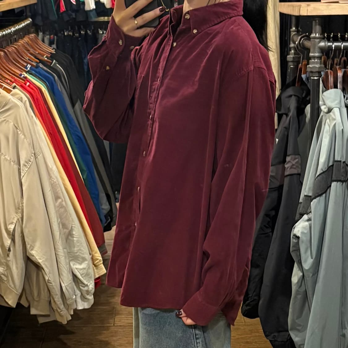 [HI] Carhartt 칼하트 코듀로이 긴팔셔츠 버건디 상품이미지3