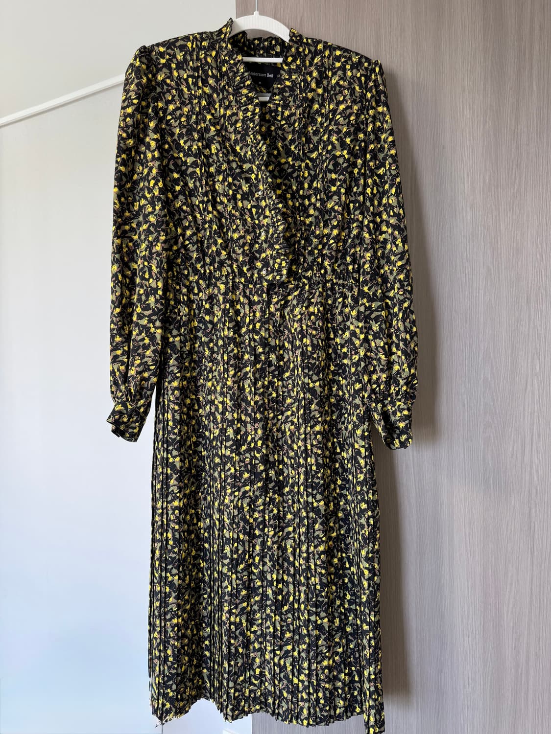 [마지막가격.판매] 앤더슨벨 엘리 플로럴 프릴 랩 드레스 (Yellow) 상품이미지1