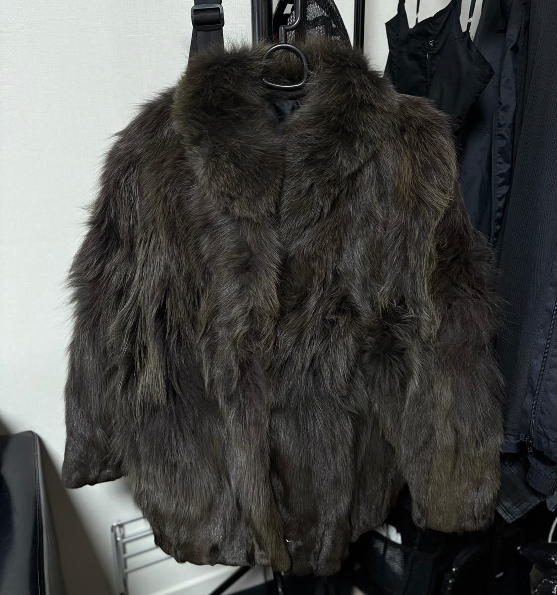 카키브라운 리얼폭스 퍼자켓 상품이미지1