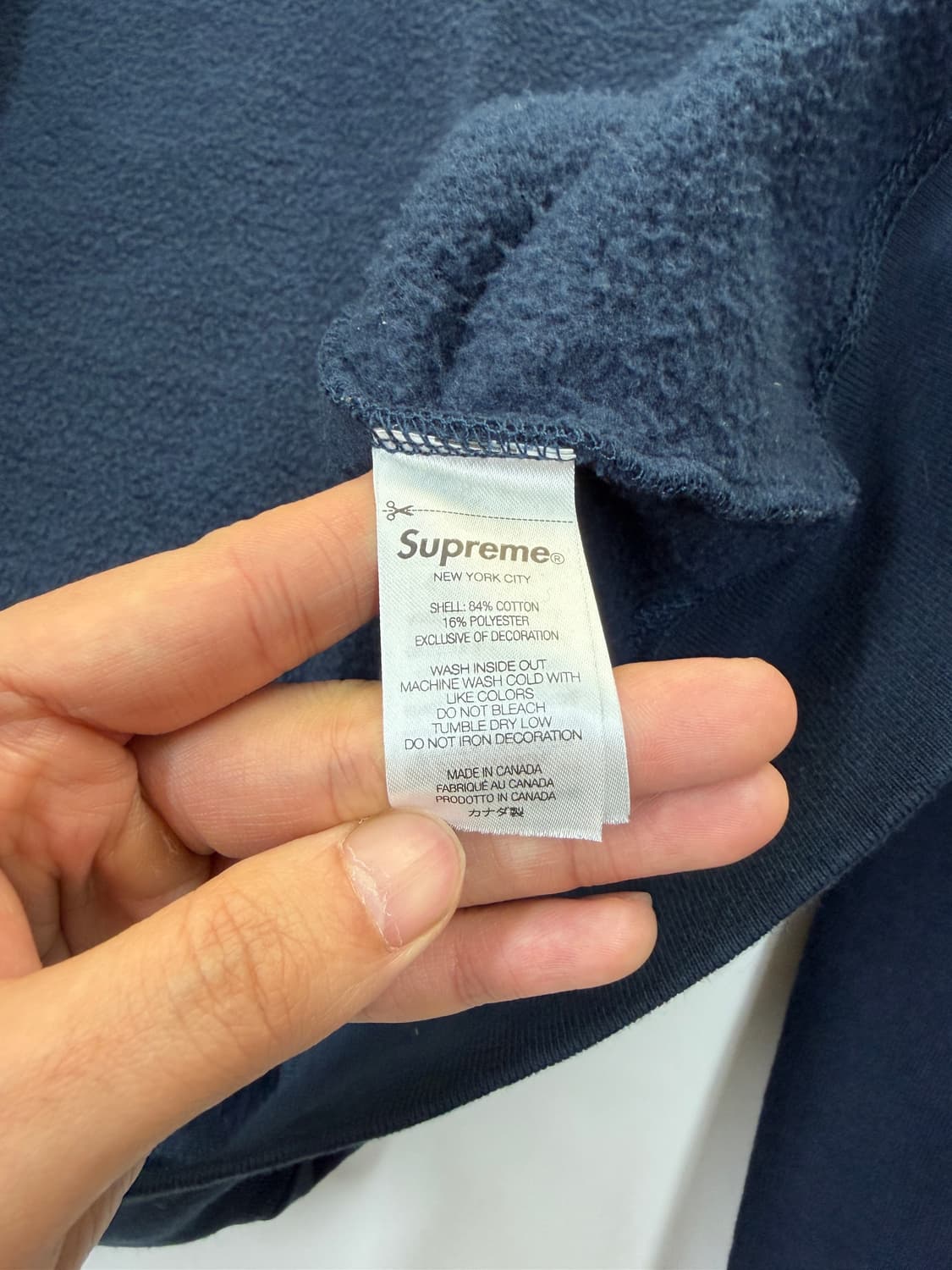 슈프림 S 로고 후드집업 네이비 24FW 상품이미지6