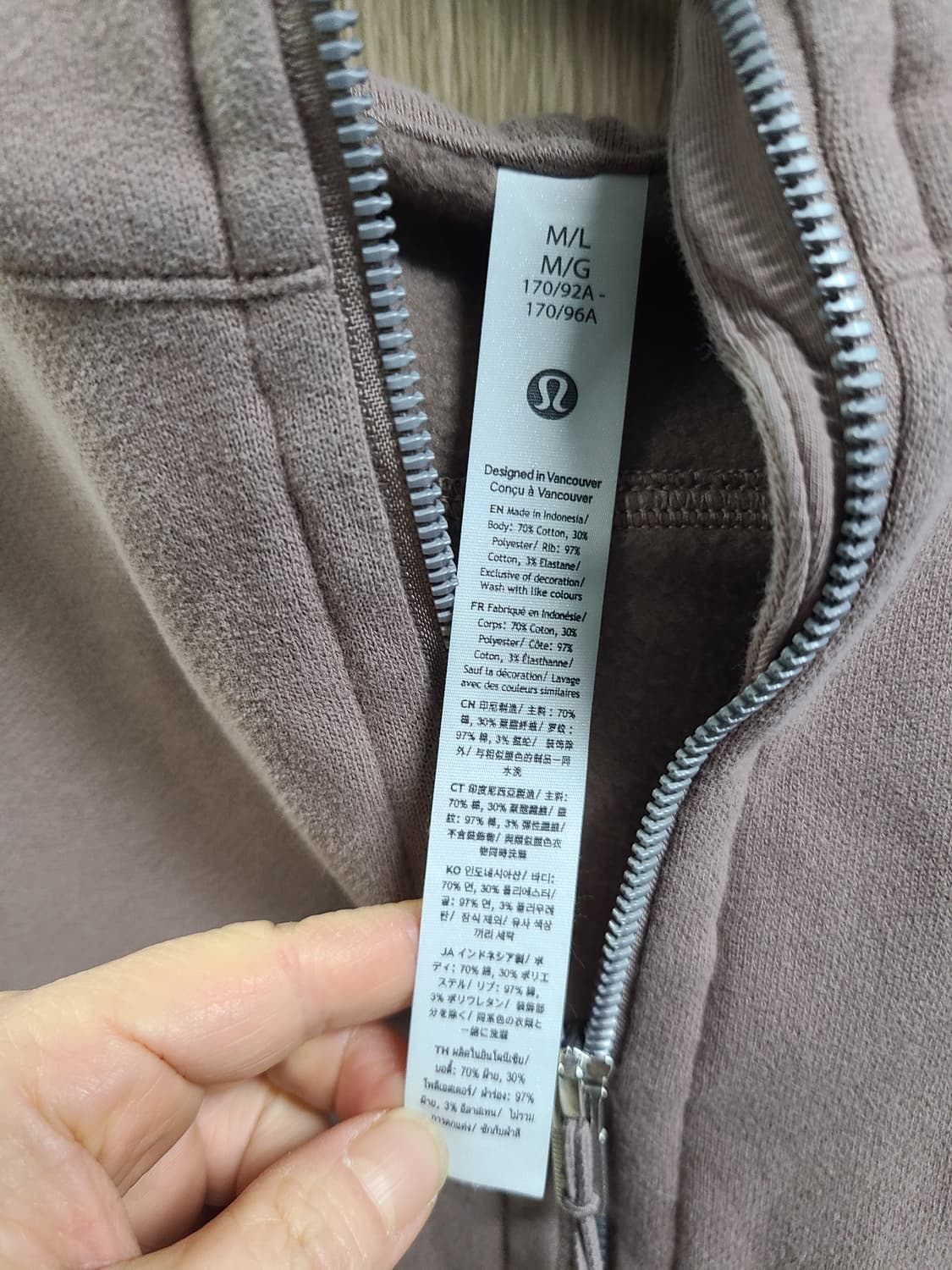 룰루레몬 후드집업 기모 상품이미지6