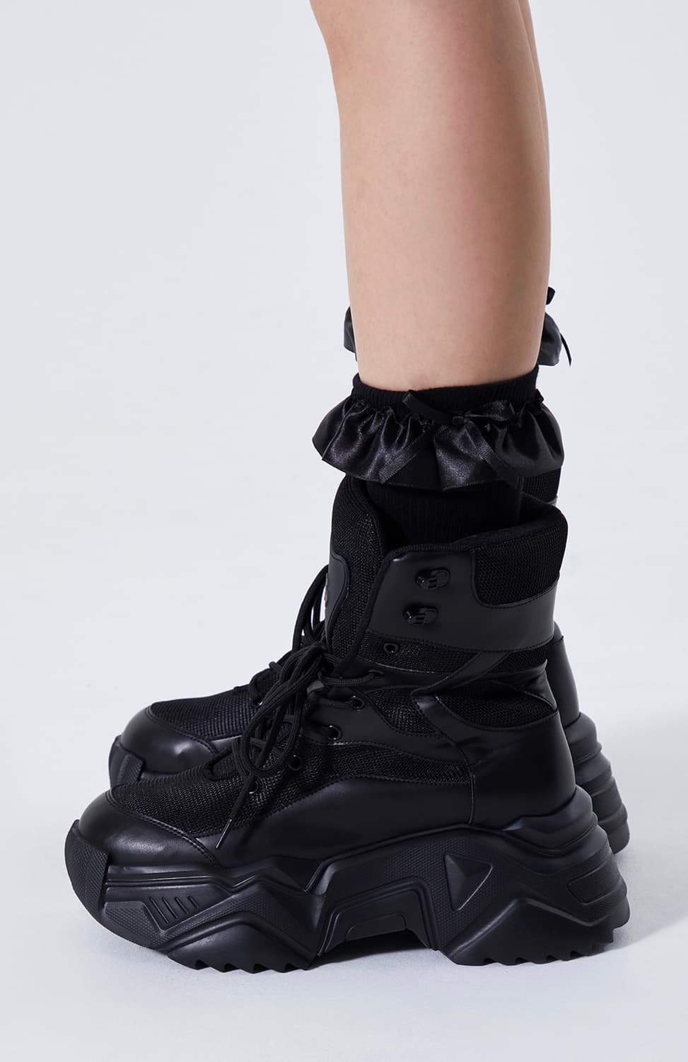 yeel PLATFORM BOOTS SNEAKERS BLACK 상품이미지1