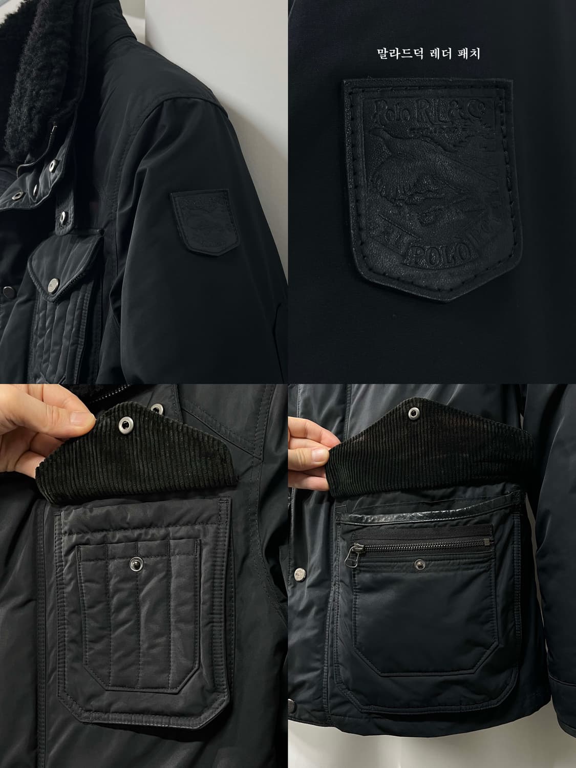 폴로 랄프로렌 말라드덕 시어링 보머 매키노 다운 필드자켓 상품이미지6