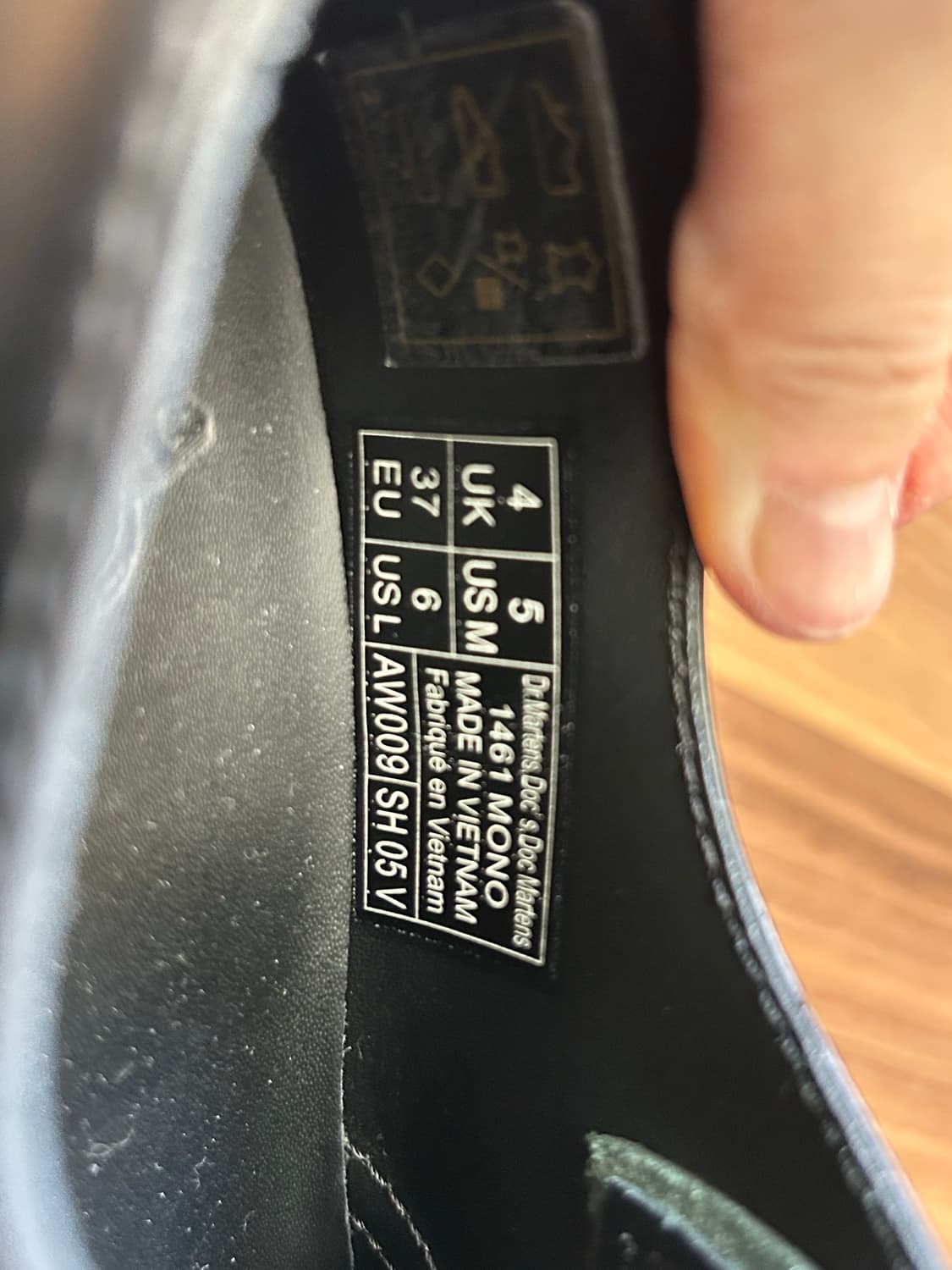 닥터마틴 1461 모노 블랙 US5 상품이미지2