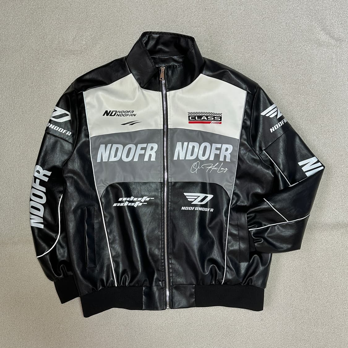 레이싱 레더 자켓 상품이미지1