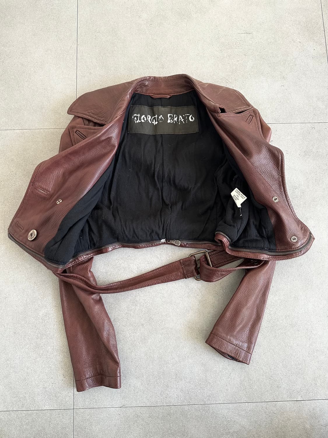 조르지오 브라토 아카이브 해체 레더 코트 상품이미지8