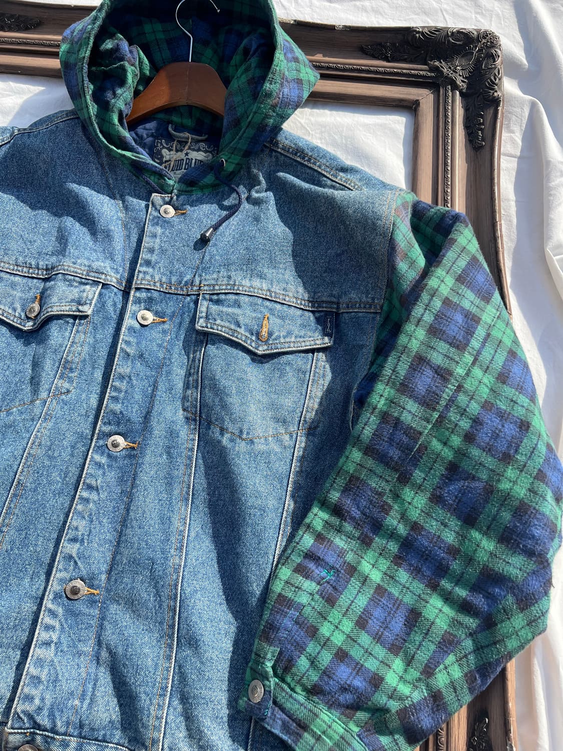 채크 후드 데님 자켓 (US) 상품이미지2