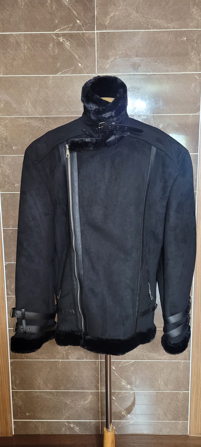 (남성4xl사이즈) 블랙 무스탕 상품이미지1