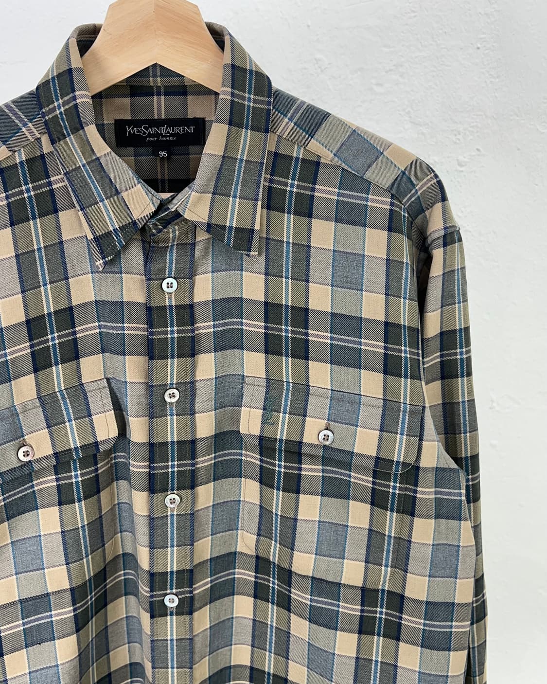이브 생로랑 뿌르 옴므 멀티 마드라스 체크 투 포켓 셔츠 상품이미지3