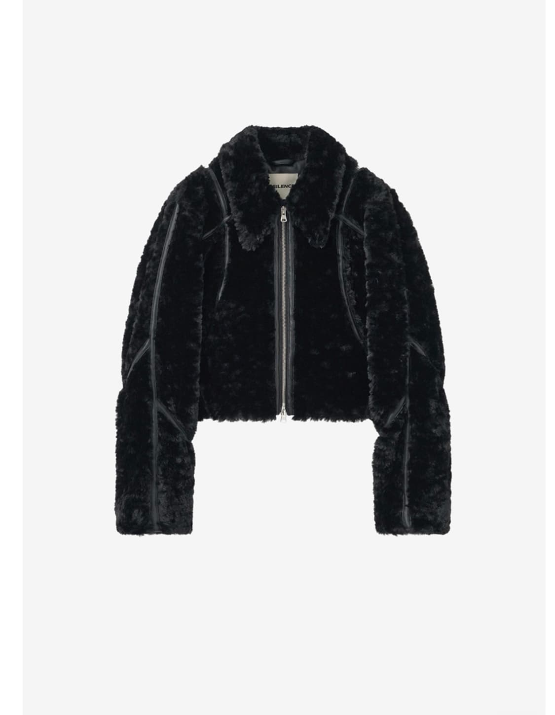 인사일런스우먼 에코 레더 바인딩 퍼 점퍼 블랙 s 상품이미지2