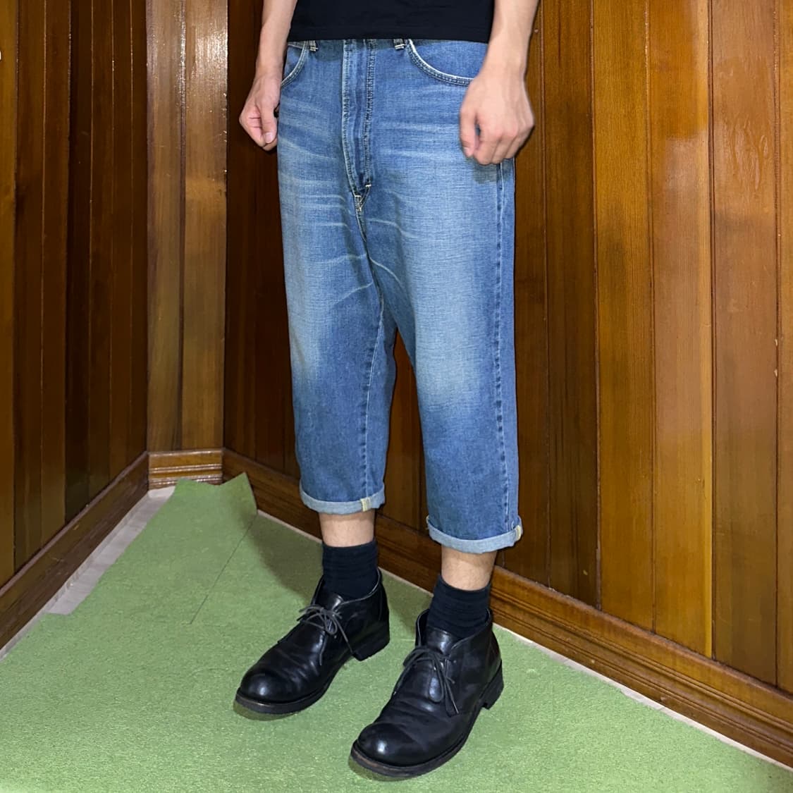 Lee baggy half denim pants 상품이미지2