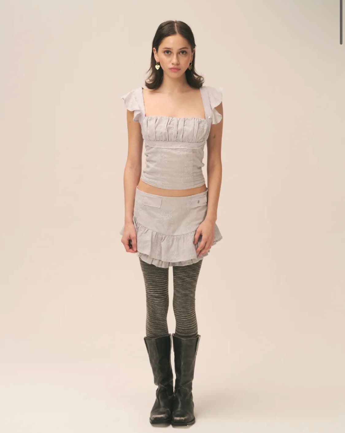 (새제품) 글로니 rodeo ruffle top 베이비 블루 상품이미지2