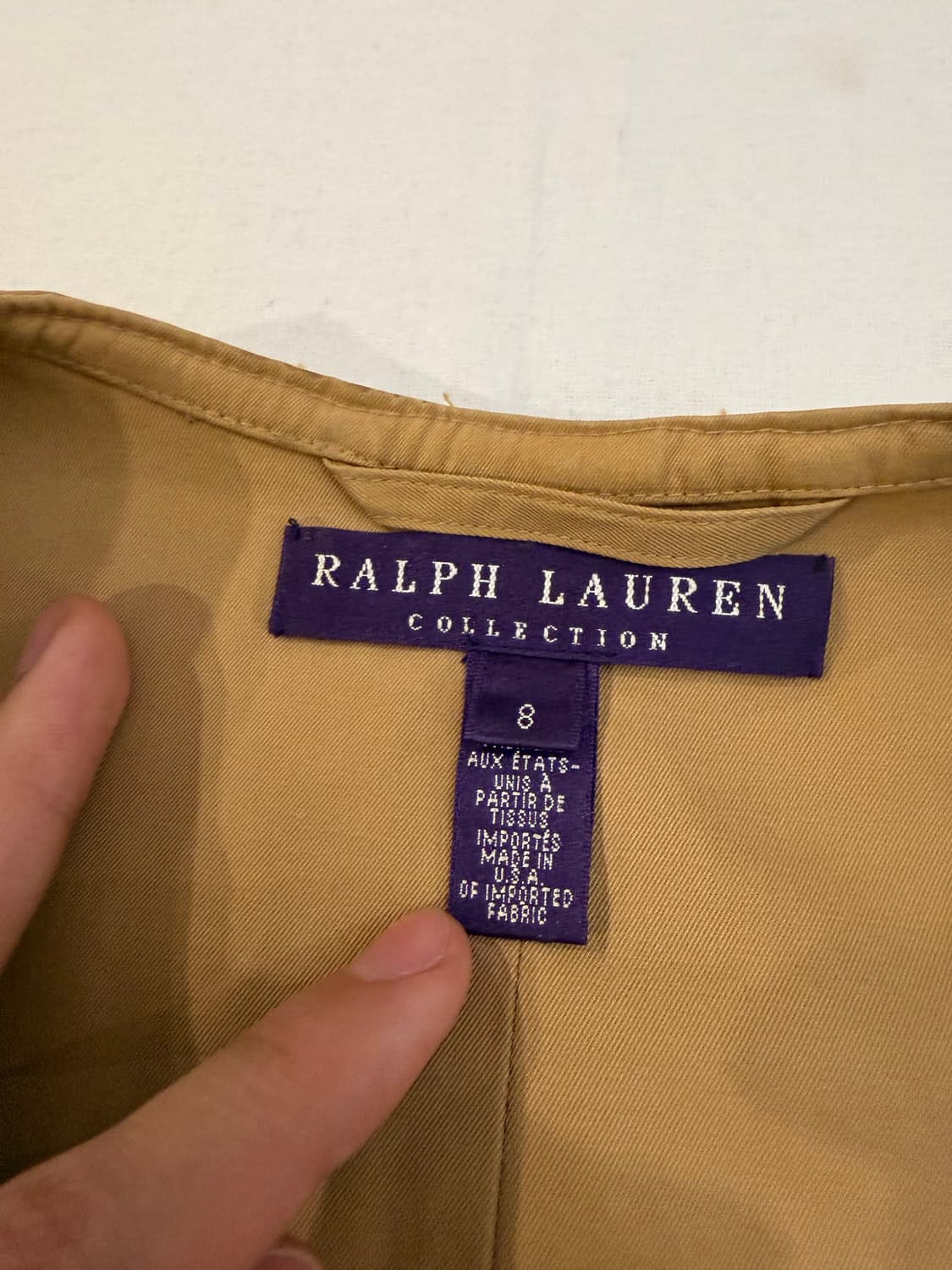 90s 랄프로렌 퍼플라벨 컬렉션 더블 버튼 베스트 카키 상품이미지5