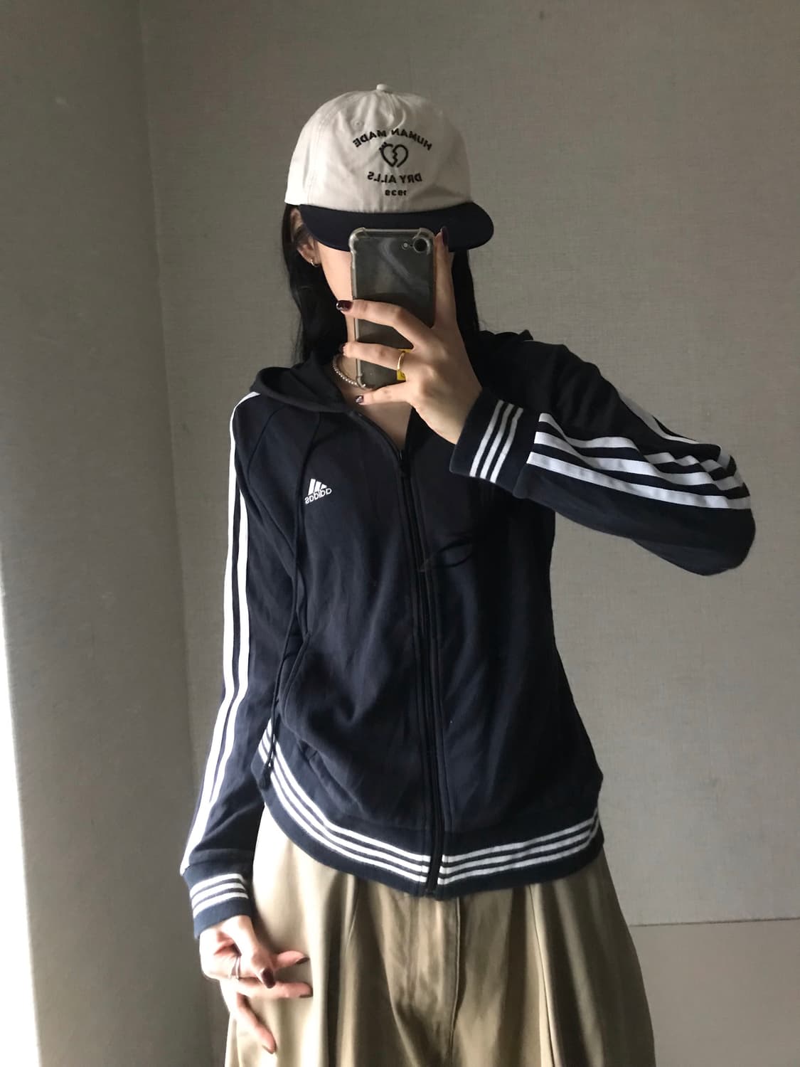아디다스 검흰 후드집업 상품이미지4