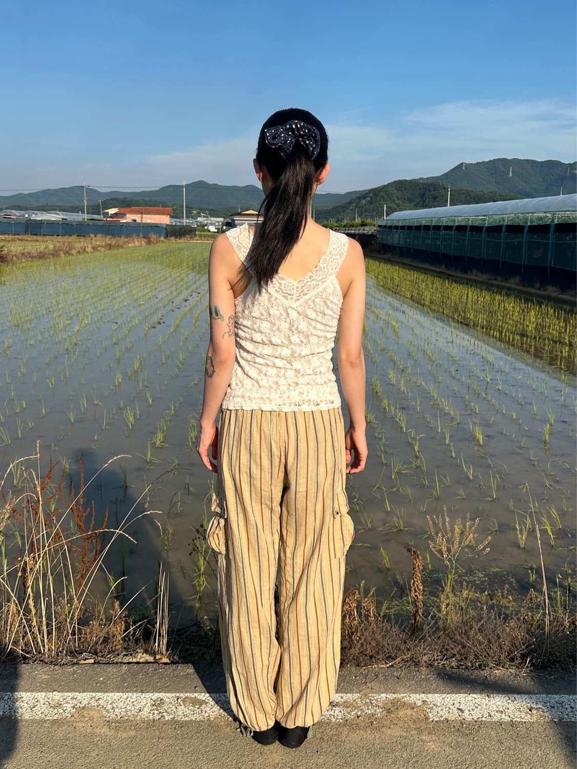 빈티지 아이보리 플라워 레이스 슬리브리스 상품이미지4