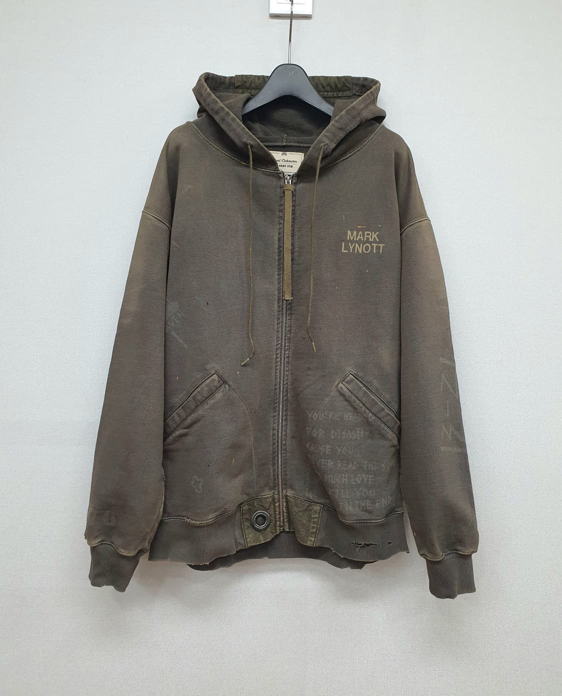 나이젤카본 후드집업 빈티지 커스텀 5[블릿치드 레터링/밀리터리 테이스트] 상품이미지1