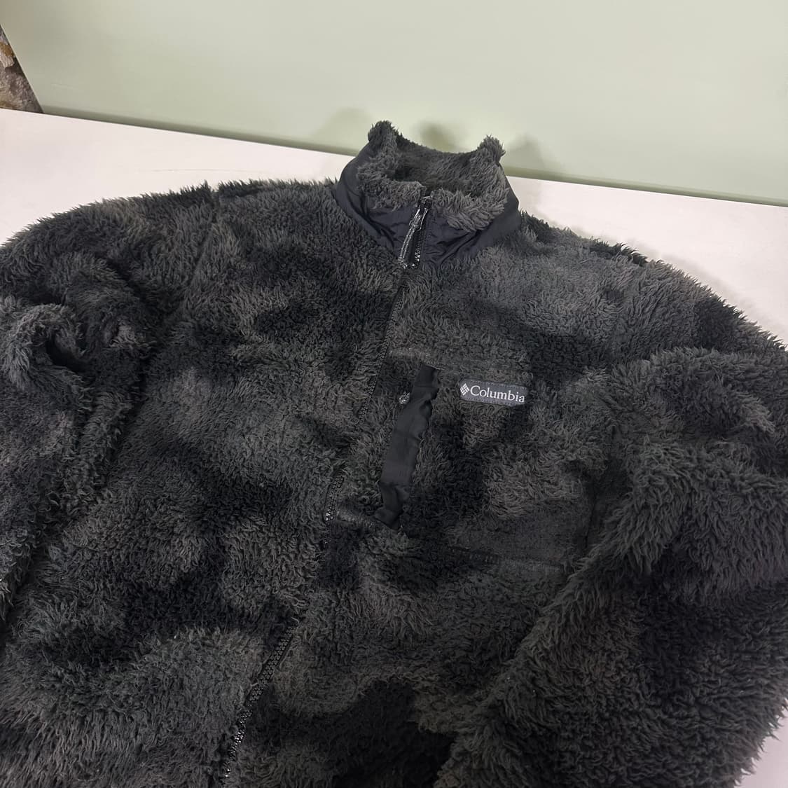 M 컬럼비아 블랙 카모 밀리터리 후리스자켓 상품이미지1