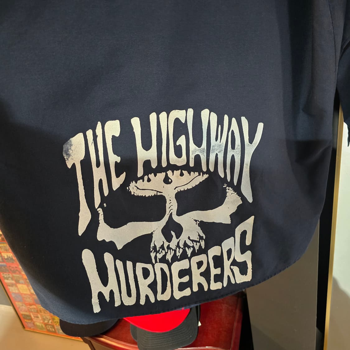 레드캡 커스텀 워크셔츠 스컬 백프린팅 오버핏 스트릿 셔츠 상품이미지8