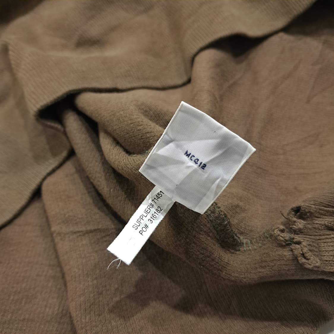 CL346 L 폴로 00s 코튼 가죽풀러 브라운 니트 스웨터 상품이미지6