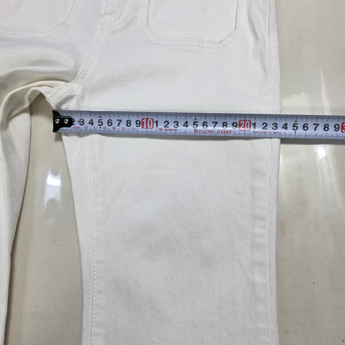 1171 에고이스트 화이트 스판 데님 / 55 / 세미부츠컷핏 상품이미지4