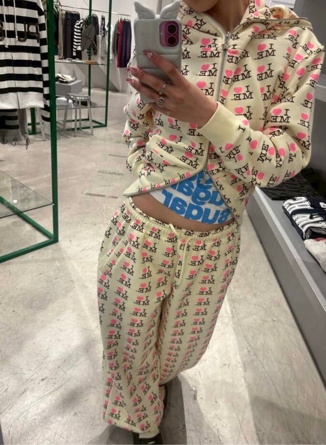 [M]애슐리 윌리엄스 26ss 아이 하트 미 버터플라이 후드집업/옐로우 상품이미지9