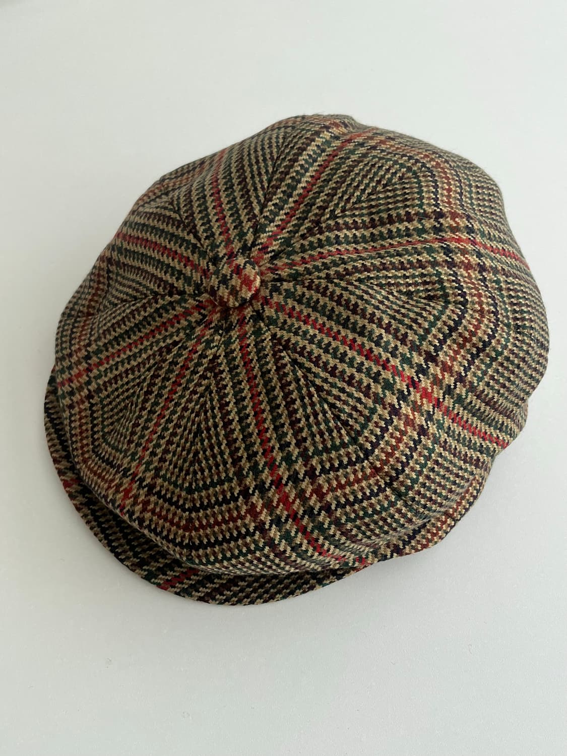 바버 Barbour 울 뉴스보이캡 체크 베이지 상품이미지1