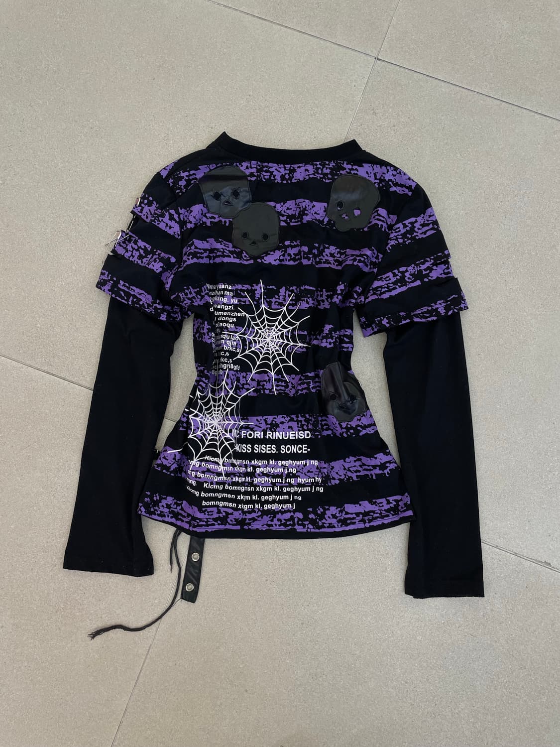 퍼플 스트라이프 펑크 롱슬리브 상품이미지7