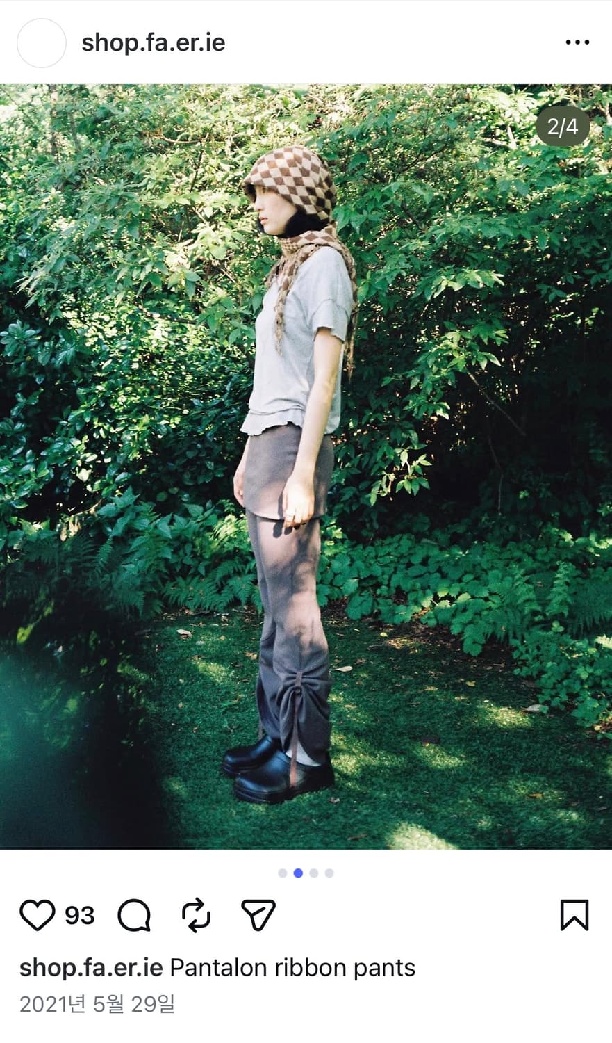 샵페어리 리본 치마 바지 그레이 Pantalon ribbon pants 상품이미지2