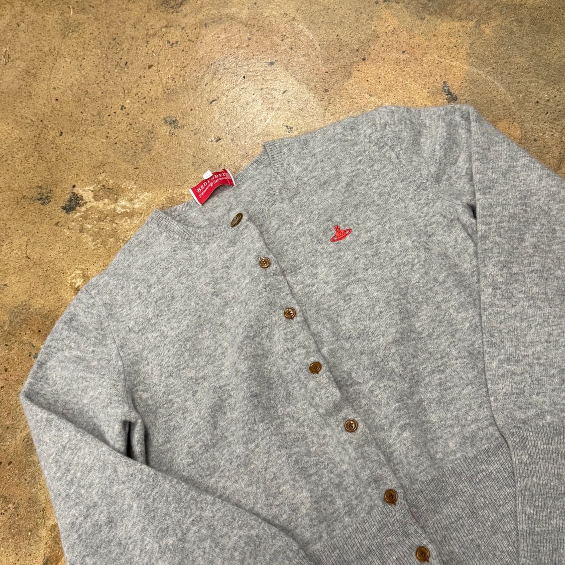비비안웨스트우드 그레이 레드 라벨 가디건 상품이미지1