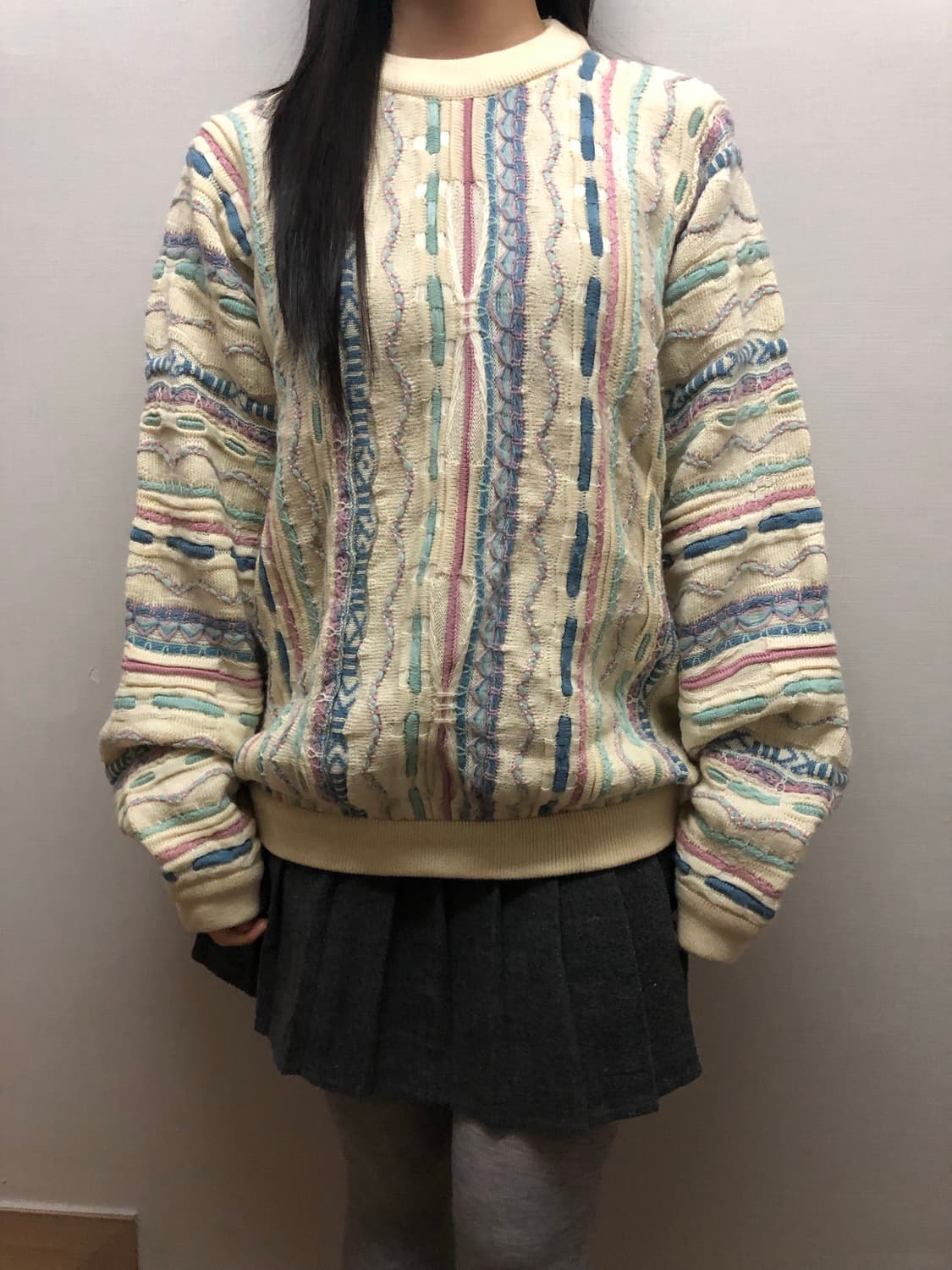 빈티지 소울오브오스트레일리아 믹스 컬러 케이블 니트 상품이미지1