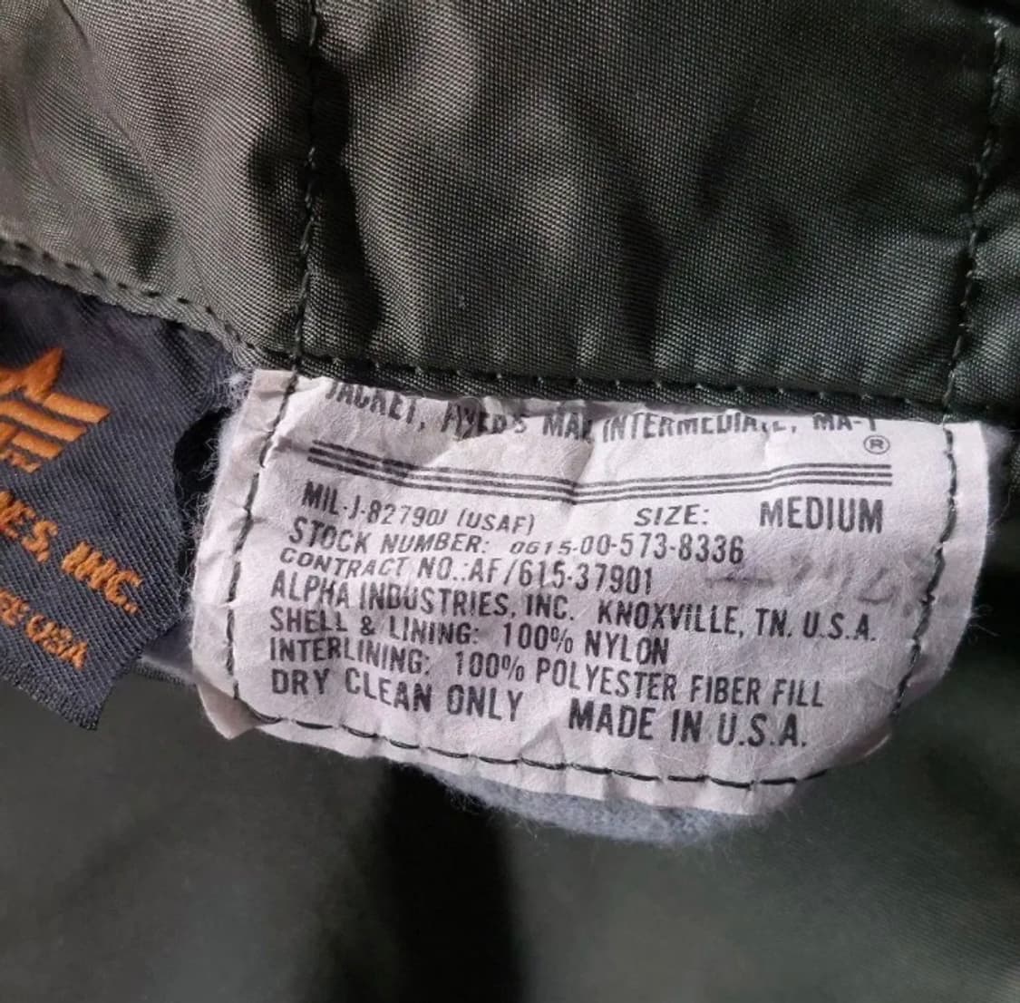 90s 알파 인더스트리 MA-1 상품이미지7