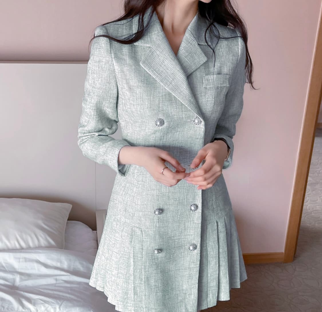 아뜨랑스(attrangs) 브린 카라 트위드원피스 55 새상품 상품이미지2