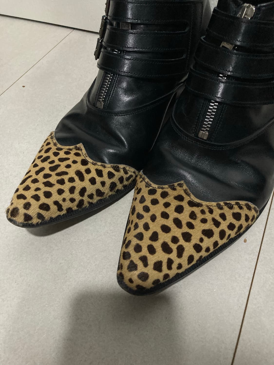 14ss 지디 생로랑 레오파드 송치 부츠 상품이미지6