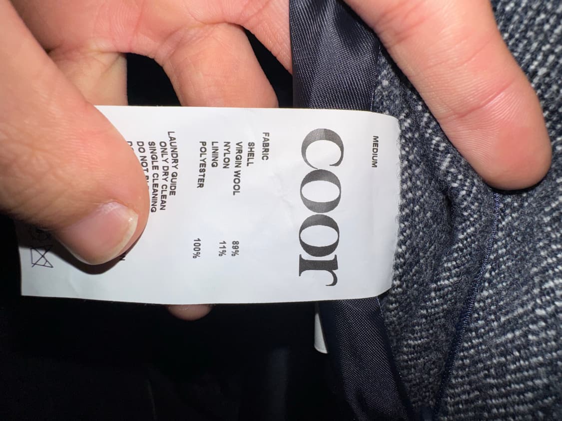 쿠어 버진 울 오버사이즈 짚업 블루종(멜란지네이비) M 판매합니다 상품이미지5