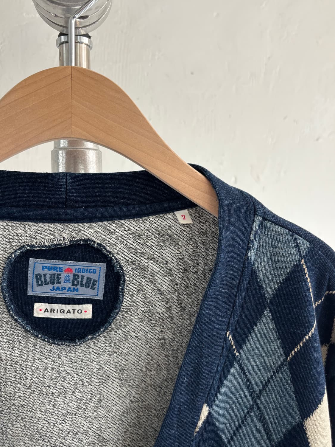 Blue Blue 블루블루 아가일 가디건 상품이미지5